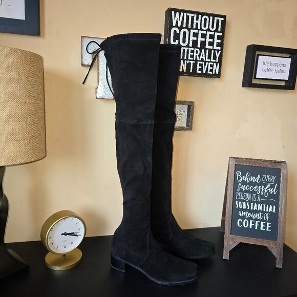 Like New STUART WIETZMAN Over the Knee Suede Boots sz 8 - Picture 2 of 16